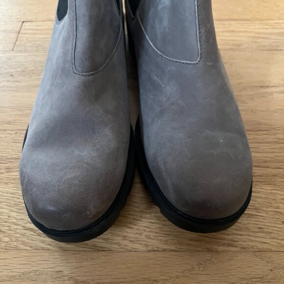 Sorel Emilie II Waterproof Leather Chelsea Boots Quarry Gray Women's Size 9.5 - Picture 6 of 13